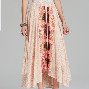 Free People long skirt Light coral with Flowers XS